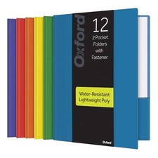 Oxford 2 Pocket Folders with Fasteners, Folder for School and Office, 2 Pocket