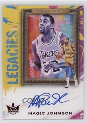 2019 Panini Court Kings Legacies Signatures Ruby /35 Magic Johnson Auto HOF 8iv