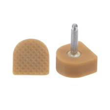 8Pairs TPU High Heel Tips 3mm Pin, 7x7mm U-Shape Shoe Repair Caps, Beige