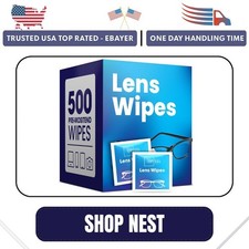 500 Count Lens Cleaning Wipes for Eyeglasses, Pre-Moistened Individually Wrapped