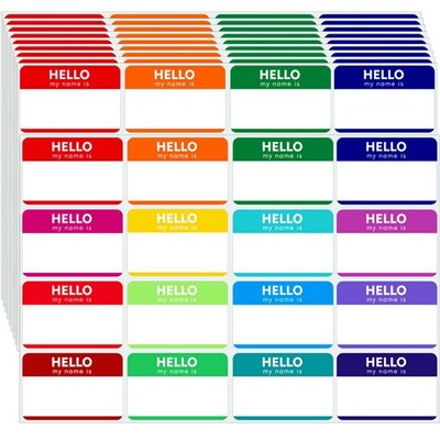 Zacool Name Tag Stickers (3''x 2'') Peel and Stick 3 x 2 inch, 160 Pcs