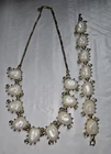 #69 Jewelry Lot, White Necklace, Bracelet Vintage To Modern Costume