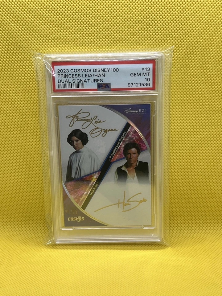 23 Kakawow STAR WARS DISNEY- Princess LEIA / Han Solo Dual Signatures /25 PSA 10 - Image 4 of 4
