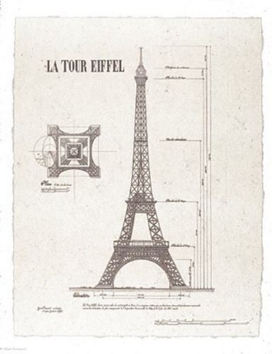 ART PRINT La Tour Eiffel Eiffel Tower 18x22 Yves Poinsot - Picture 1 of 1