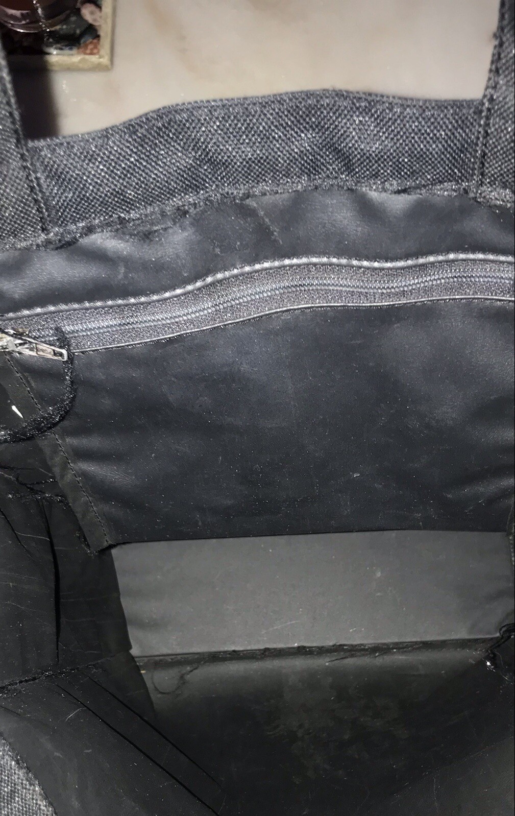 Harrods of Knightsbridge London Black Canvas Tote Bag 14 In Tall Nice