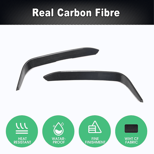 2x Carbon Front Flossen Flaps Splitter Passt für Alfa Romeo Giulia Sport 2016-21 - Picture 7 of 13