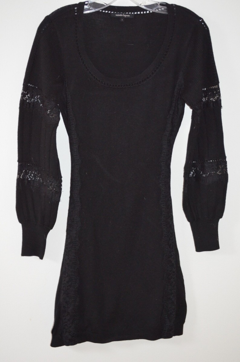 100 cotton sweater dress Lands End Black 100% Cotton Baumwolle Sweater Dress Large 14-16 Petite