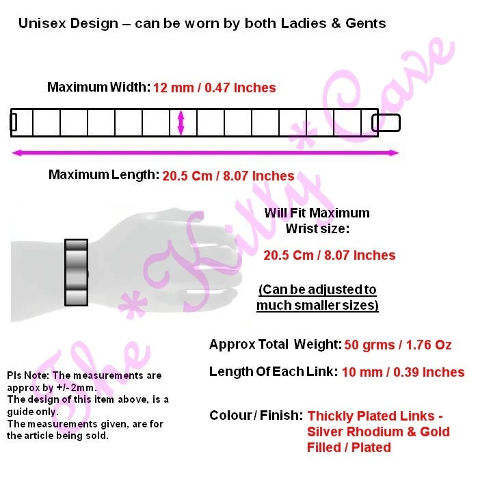 Magnetisch Wolfram RSI CTS Arthritis 24k Vergoldet und Silber Rhodiniert Armband - Bild 4 von 4