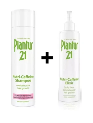 PLANTUR 39 plantur 21 colour treated and stressed hair caffeine shampoo and elixir tonic