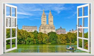 New York Central Park Magic Fenster Wand selbstklebend Aufkleber Druck Poster 3D