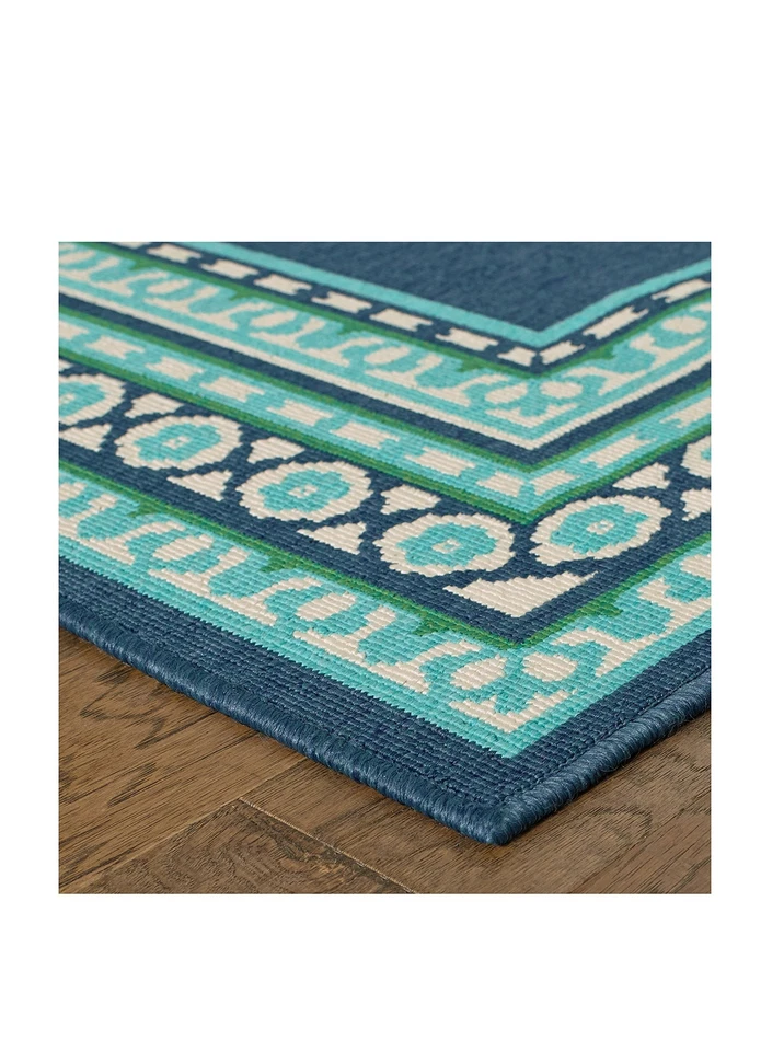 Alfombra Oriental Weavers M9650B240RDST 8' azul marino/verde Foto 2 de 2