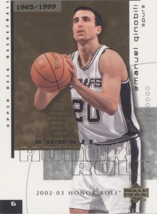 2002-03 Upper Deck Honor Roll - Rookie Manu Ginobili #129 /1999 