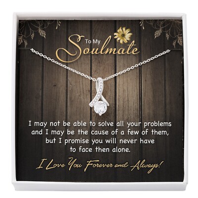 To My Soulmate Necklace, Soulmate Gift, Soulmate Necklace, Gift for Wife