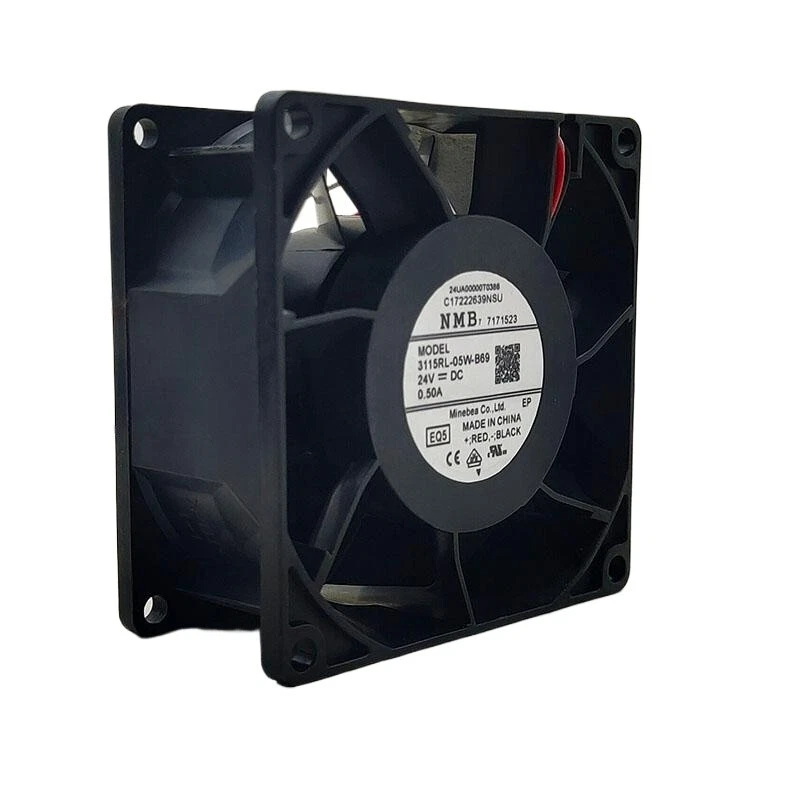 NMB 3115RL-05W-B69 24V 0.50A 80mm Inverter Server Cooling Fan, 3-Wire Detection - Image 3 of 4