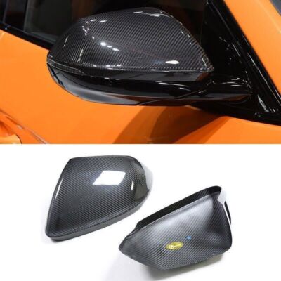 Dry Carbon Fiber Side Wing Mirror Cover Caps Add On For Lamborghini Urus 2018-UP