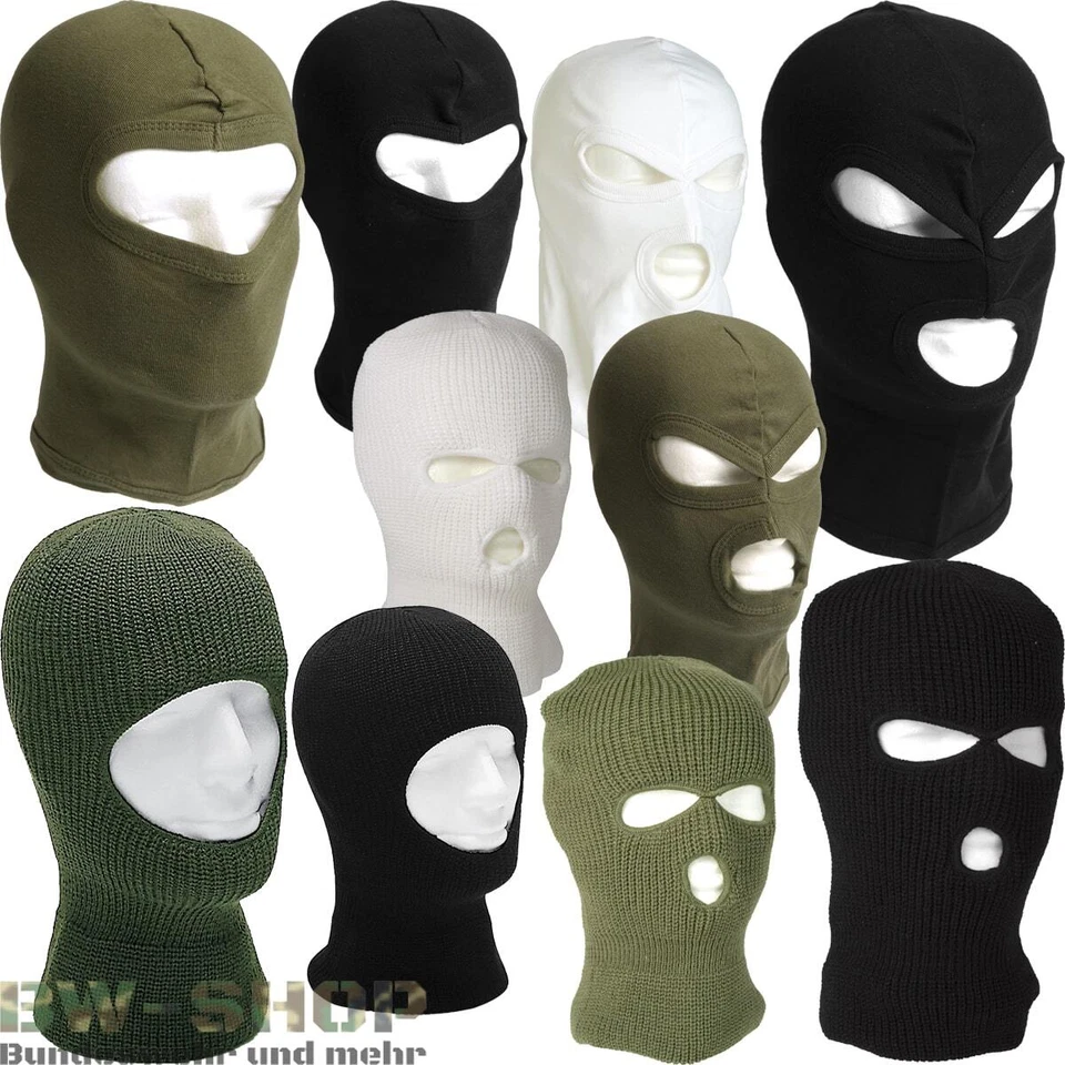 MILITÄR STURMHAUBE BALACLAVA BW STURMMASKE SEK KSK GSG9 POLIZEI KOPFHAUBE MASKE