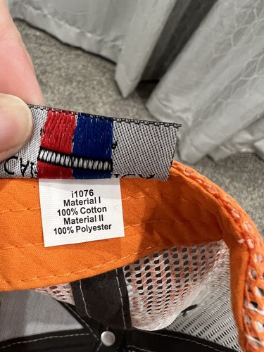 Cappello camionista Wilbur-Ellis logo grigio scuro arancione sfuma a rete bianca snapback usato in ottime condizioni - Foto 10 di 10