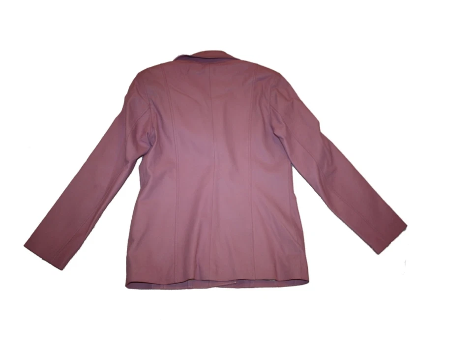 Blazer chaqueta de cuero rosa Bernardo para mujer talla S Foto 2 de 3
