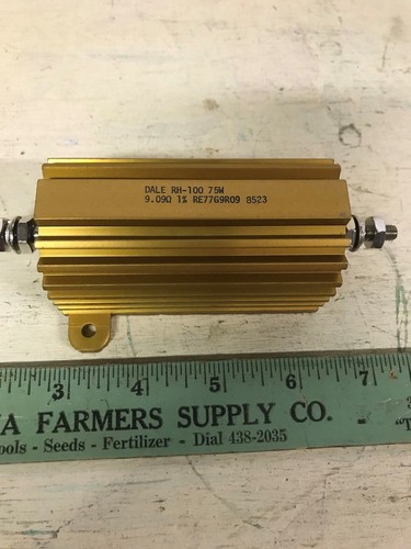 DALE RH-100 RESISTOR 75 WATT, 9.09 OHMS, 1%, RE77G9R09 | eBay