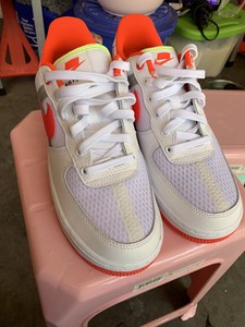 air force 1 transparent white crimson