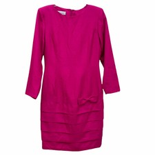 80s Silk Dupioni Long Sleeve Tiered Party Dress Vintage Mean Girls Barbiecore