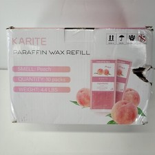 KARITE Paraffin Wax Refills, 10 Pack peach Scented Paraffin Wax Beads Bloc...