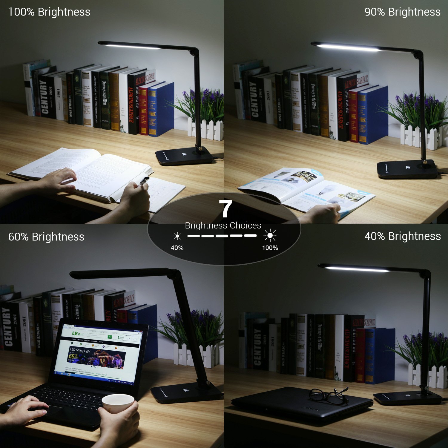 le 8w dimmable led desk lamp