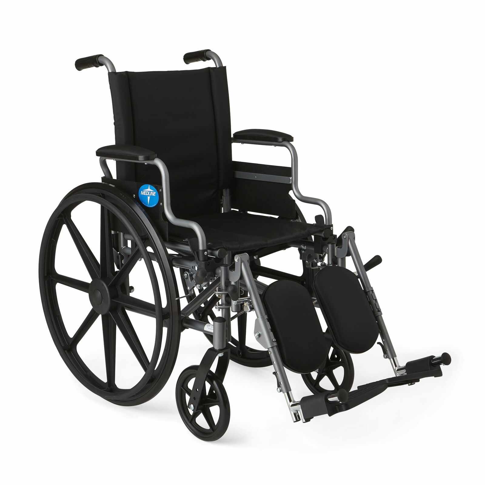Medline K4 Basic Lightweight Wheelchair with 16"Wx16"D Seat, Elevating Legrests