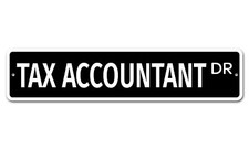 7597 SS Tax Accountant 4" x 18" novedad letrero de calle aluminio