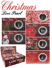 ChristmasTheme Pearl Necklace Wish Love Pearl Kit Gift Box Santa Deer Snowman...