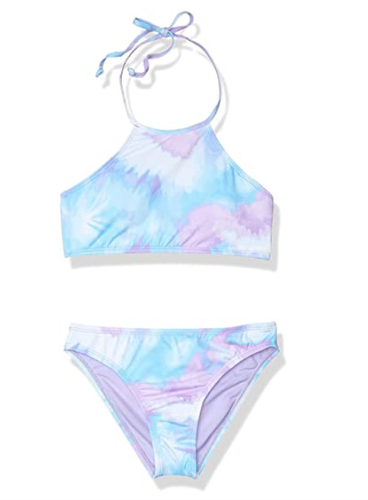 Hobie Girls' Big High Neck Bikini Top and Hipster Bottom Swimsuit Set Sz 16 - Picture 2 of 2