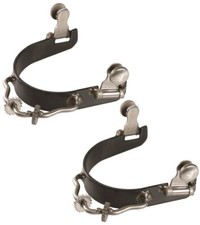 Black Steel Bumper Spurs with Rowel