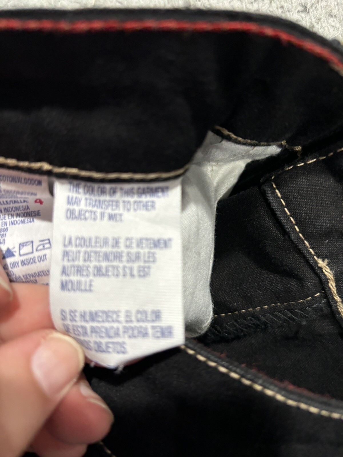 Tommy Hilfiger Womens Capri Pants Black Denim Sz 4 29"x24" image 7
