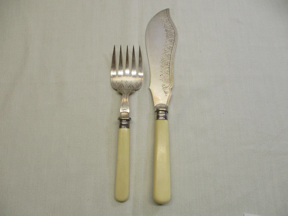 WILLIAM BRIGGS & CO SERVIDORES DE PECES PLATEADOS ~ BIRMINGHAM ~ ANTIGUOS Foto 2 de 4