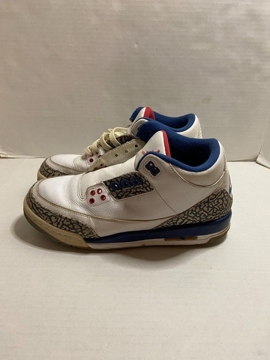 Nike Air Jordan 3 Retro OG BG /gs True Blue 2016 Size 7y 854261-106