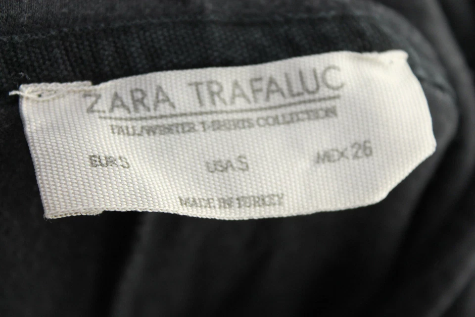 Женская черная толстовка с капюшоном Zara Trafaluc коллекция осень зима с длинным рукавом размер S - Изображение 3 из 3