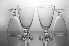 Set of 4 Vintage Anchor Hocking Berwick Boopie Water Goblets Wine Glasses 5½"