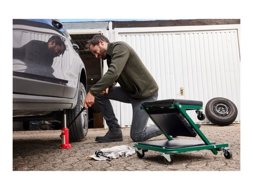 Car Creeper & Stool Foldable Mechanic Garage Padded Cart & Seat Heavy Duty 2in1 - Picture 4 of 6
