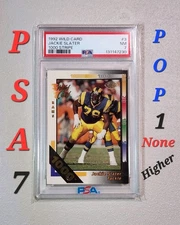 1992 Jackie Slater 1000 Stripe Wild Card PSA 7 Low Pop 1 Rare None Higher HOF