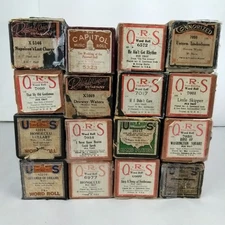 Vintage Antique QRS Rothschild US Capitol Piano Player Music Rolls Lot 16 Rare