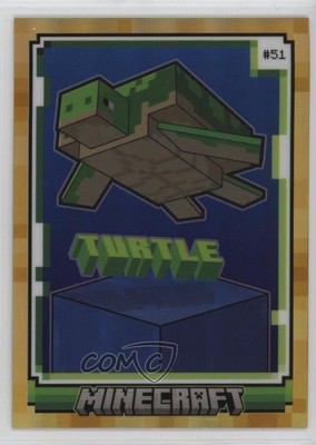 2024 Panini Minecraft OptiChrome Gold Prizm 18/49 Turtle #51 0bi1