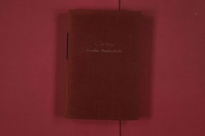 307681 Carl Gustav Carus GOETHE-DENKSCHRIFT W. Kieffer HC