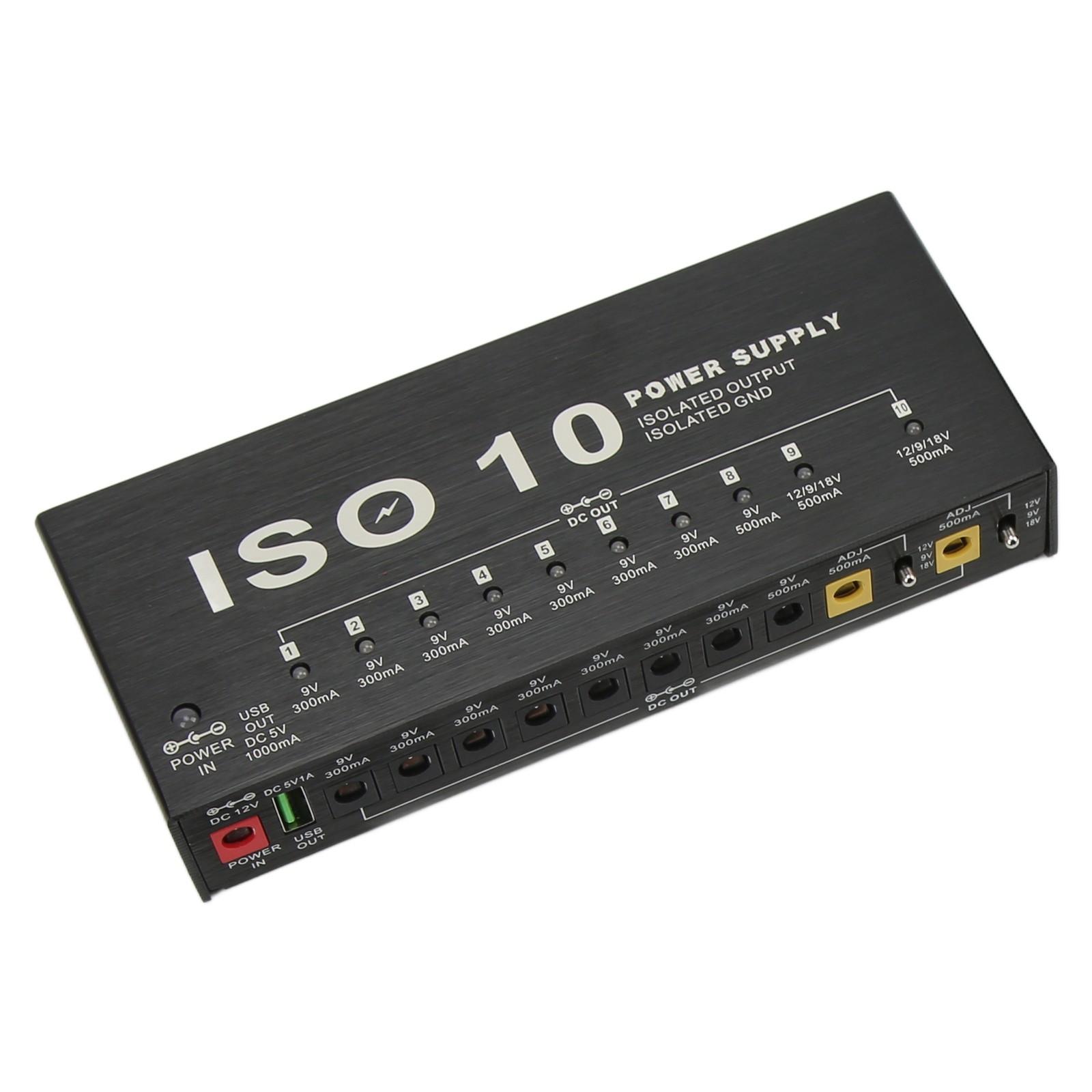 10 Isolated Output Guitar Pedal Power Supply For Effect Processor Use Excellent