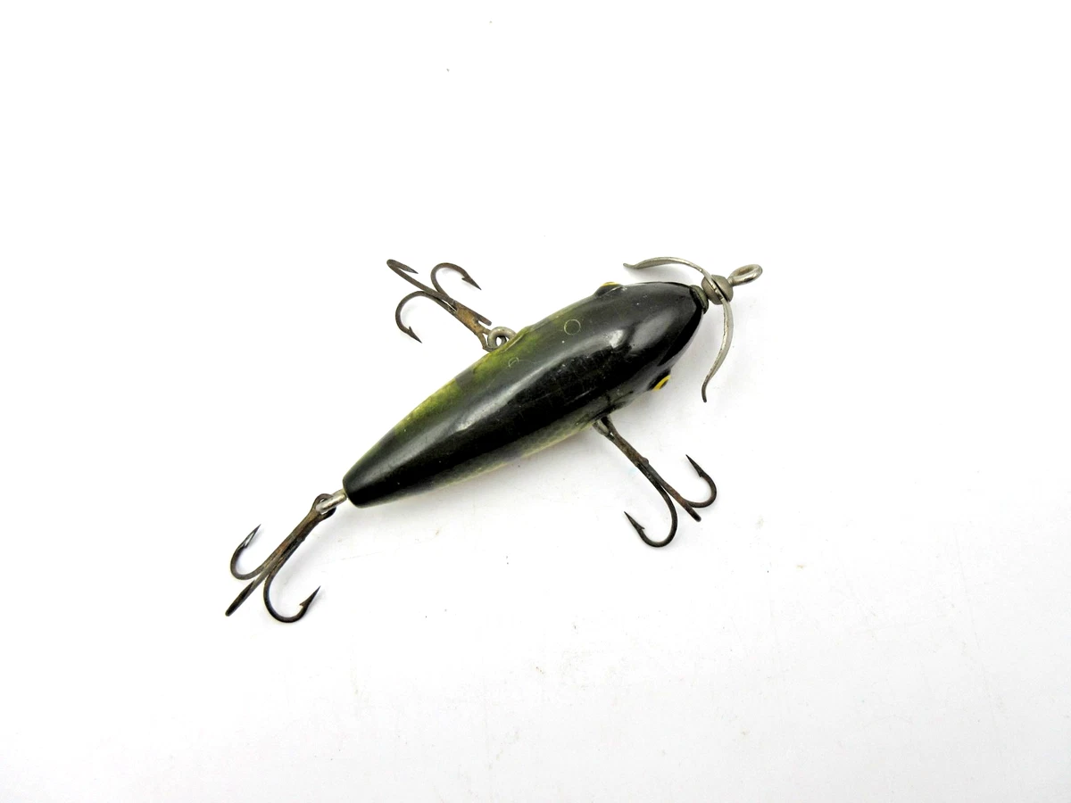 Vintage 1930's Wood Paw Paw Underwater Minnow Fishing Lure