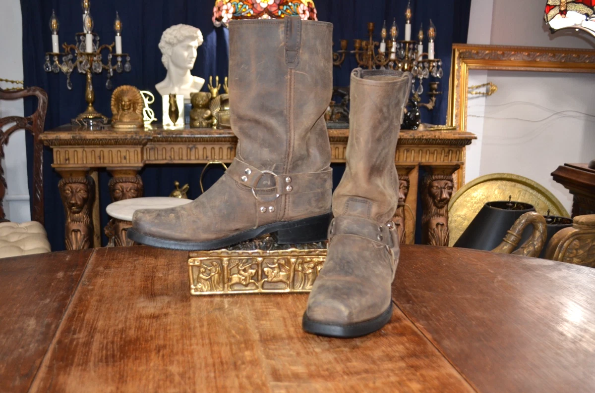 Double-H Boots Brown Biker Boots for Men | eBay