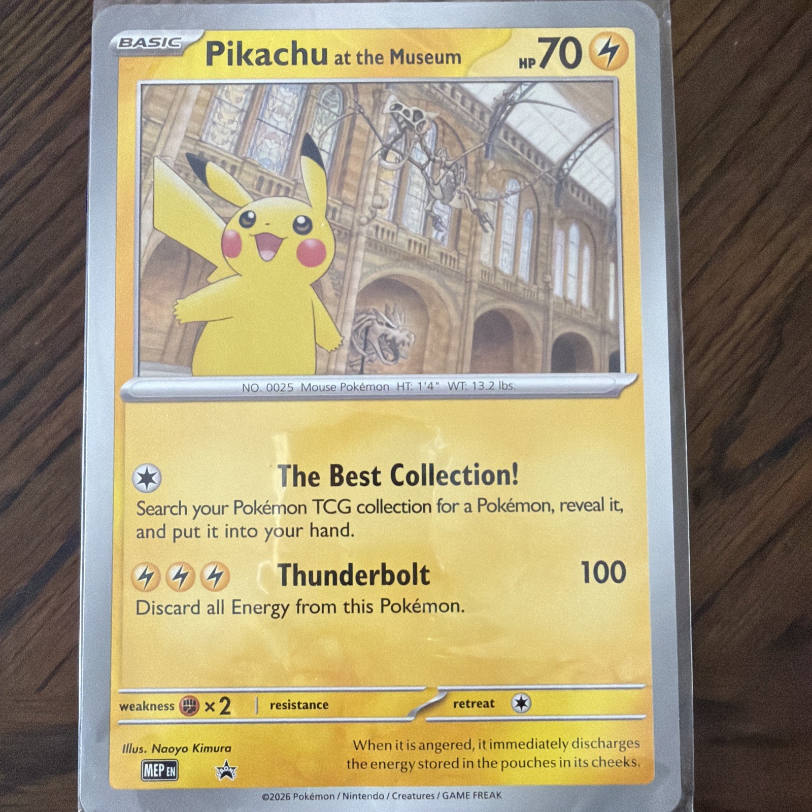Pikachu At The Museum Pokemon Promo card 
