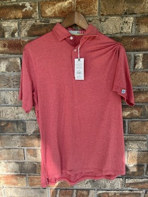 TASC Performance Mens Size S Cloud Polo - Red Heather - NWT