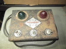 Vtg 1950s International Electric Co. Red Green glass steampunk switch restore