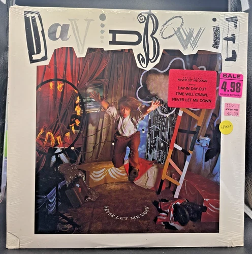 SEALED WITH HYPE STICKER! DAVID BOWIE - NEVER LET ME DOWN LP -  EMI, VINTAGE