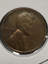 Penny de blé Lincoln 1946 sans marque comme neuf. Rare Rd